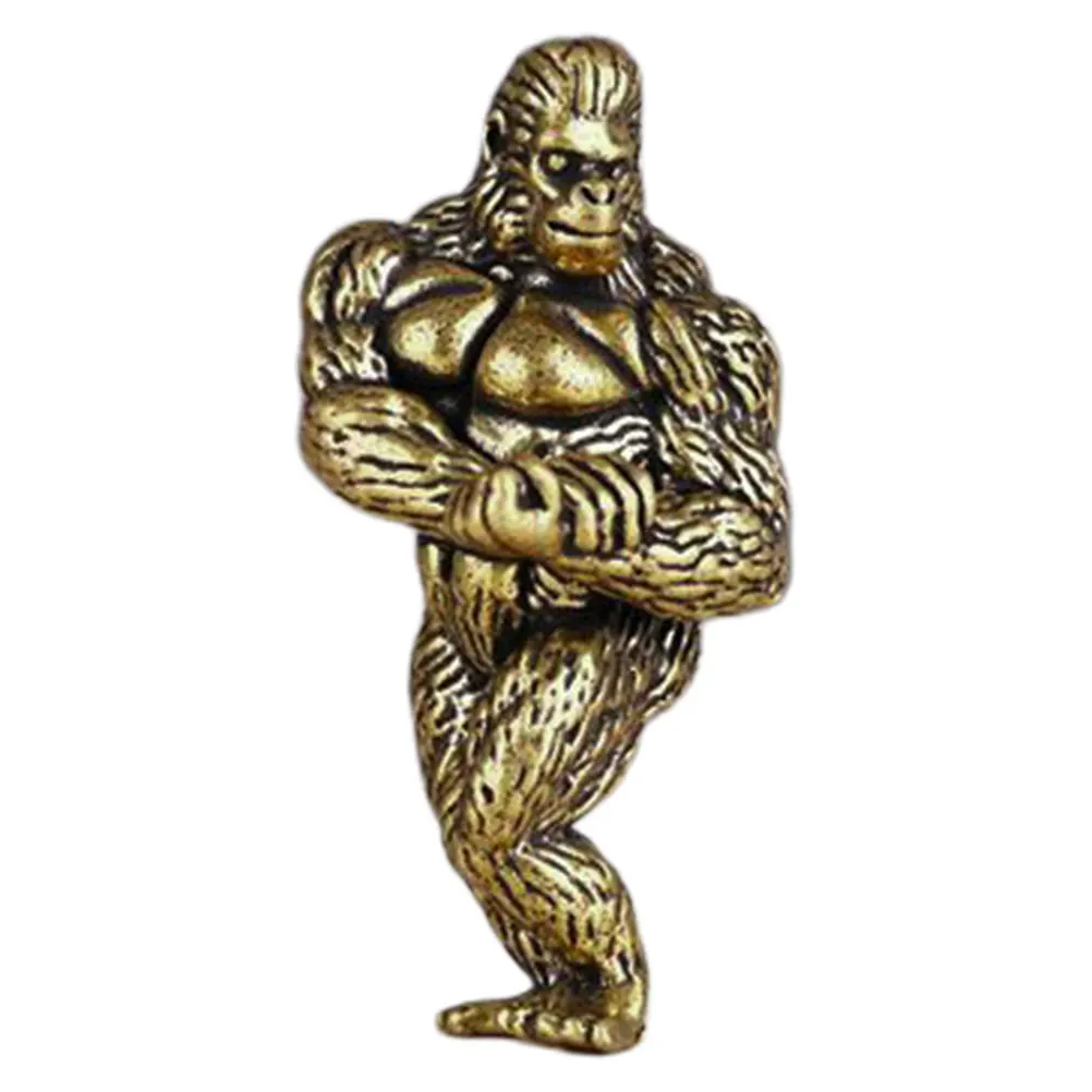 Statua Di Gorilla In Ottone Figurina Di Gorilla In Ottone Vintage Decorazione Del Desktop Di Figurine Di Animali