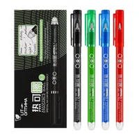 4PCS 0.7MM Heat Erasable Pens, Bullet Nib, Colored Heat Sensitive Erasable Gel Pen, Smooth Writing, Black Blue Red Green Ink 2