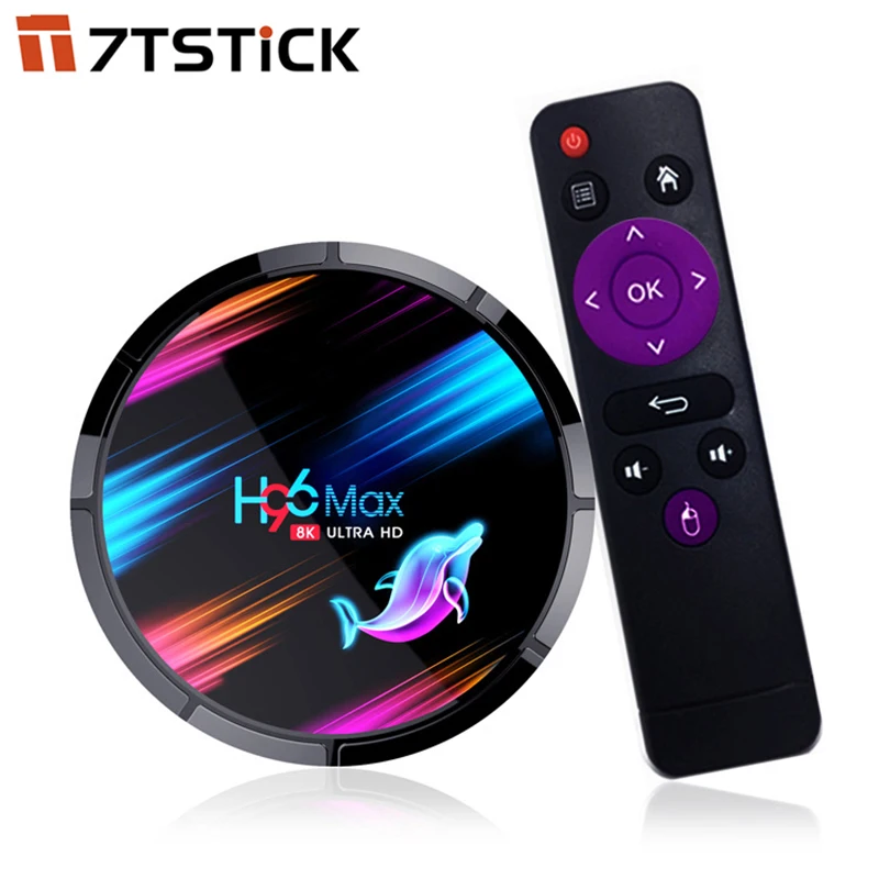

7T STICK H96 MAX X3 Smart TV Box Amlogic S905X3 Android 9 8K 4GB RAM 128GB ROM Dual Wifi Media Player Google Player Set Top Box