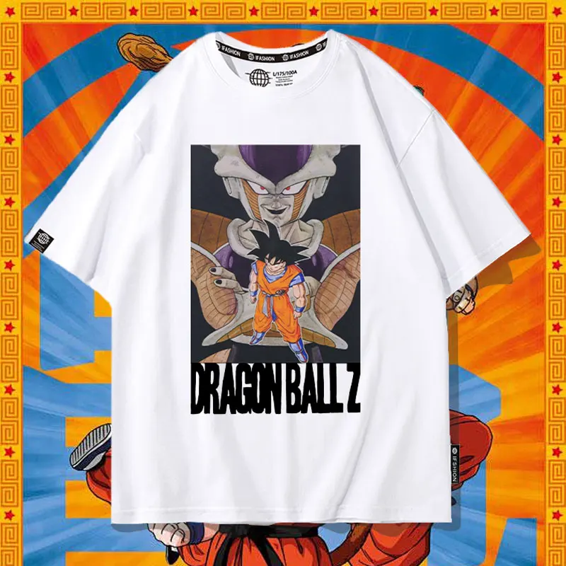 

Seven Dragon Ball joint short sleeve men's T-shirt summer Wukong animation around children's half sleeve clothes cotton