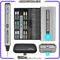 ARROWMAX Electric Engraving Polishing Pen (SGS Mini Plus) Cordless Tools Set for Carve Engrave Grind Sand Polish Home DIY 1