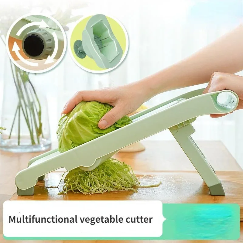 Kitchen Multi-function Vegetable Slicer Household Fruit and Vegetable Slicer Manual Adjustable Knob Lemon Potato Grater