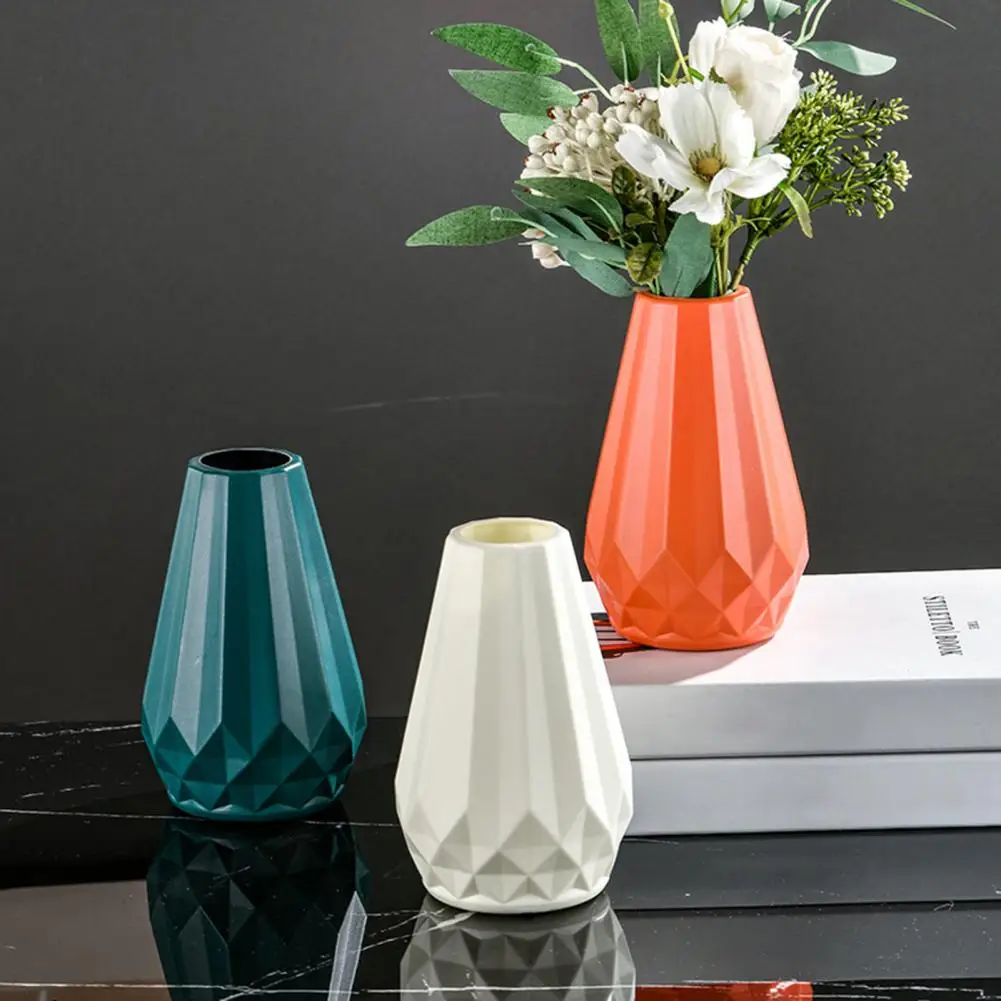 Plant Vase Geometric Design Flower Vase Set for Stylish Home Decor Nordic Style Table Centerpiece Room Flower Pot Arrangement 3