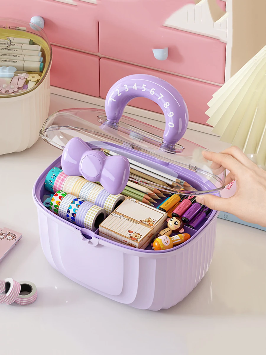 Hair Accessories Storage Box Portable Makeup Organizer For Hair Clips Hair Ties Earrings Bracelets Necklaces