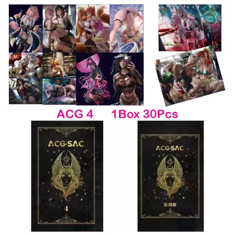 2023 Newest ACG-SAC 4 Collection Card Goddess Story Booster Box Rare Girls Bikini Puzzle Anime Table Playing Game Cards Toy