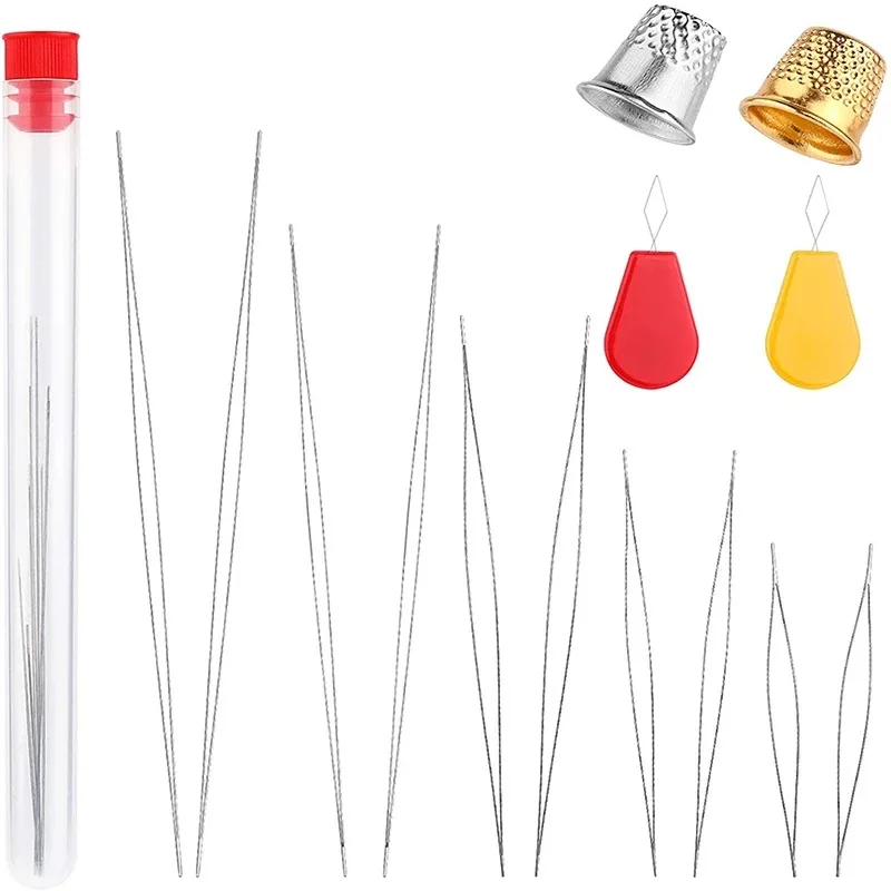 Beading Needles Bead Threader For Jewelry Making Big Eye Beading Needles  Long Straight Beading Embroidery Needles Threader For - AliExpress