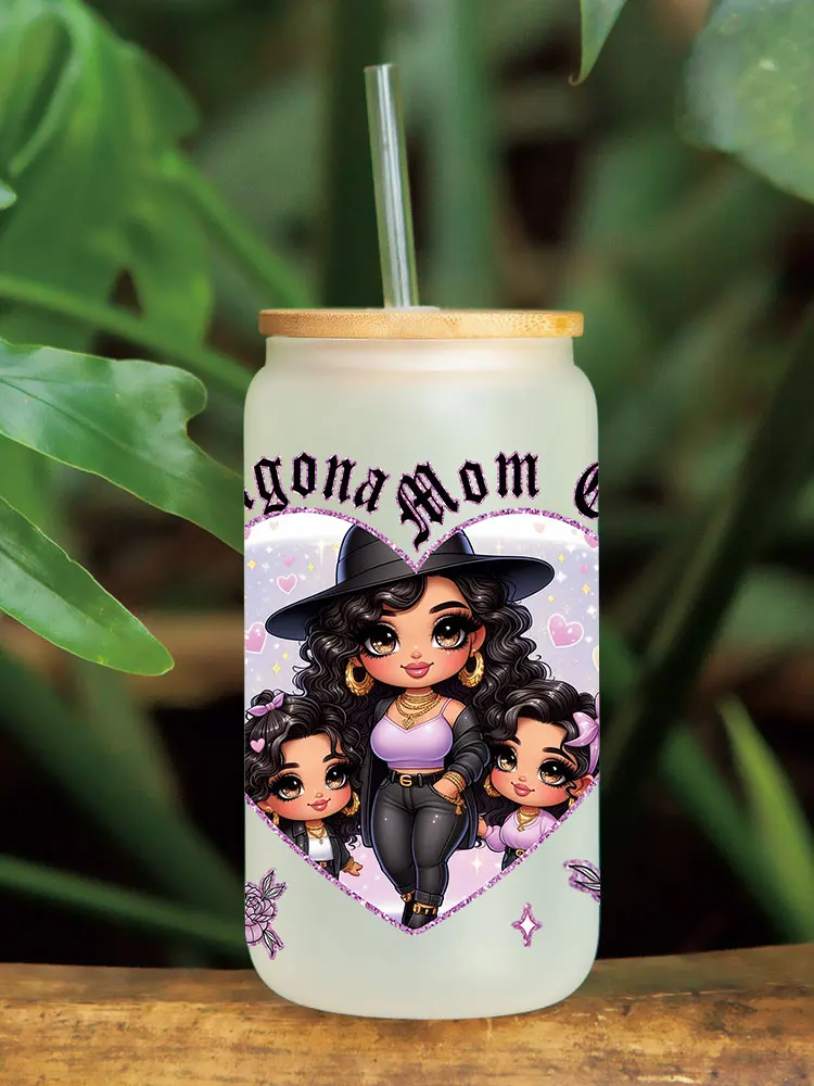 UV DTF Transfer Sticker Little Girl For The 16oz Libbey Glasses Wraps Bottles Cup Can DIY Waterproof Decals D15653