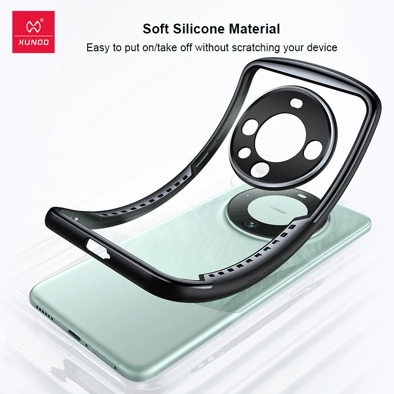 Xundd For Huawei Mate 60 Pro Case For Mate 60 RS 60 Pro Plus Airbags Shockproof Shell Arc-shaped Edge Lens Protection Game Cover