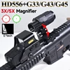 Eotech HD556 Red/Green Dot Reflection Scope Hunting G33 G43 3X Magnifier Sight Folding Side Flap G45 5X Magnifier Tactical Combo 1