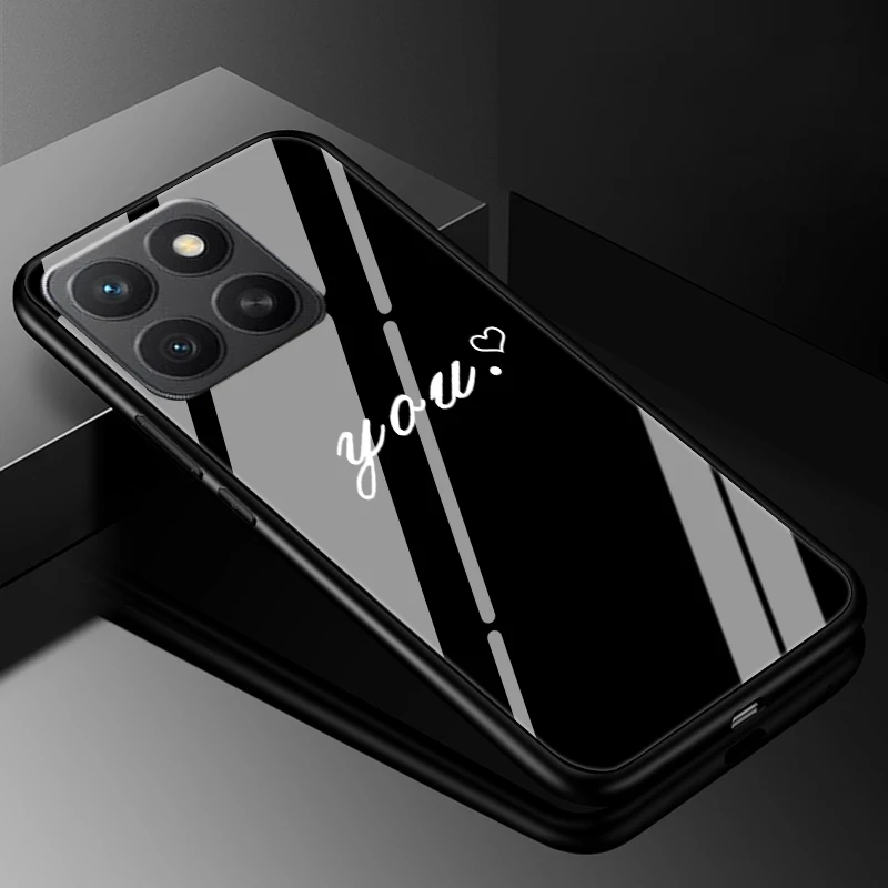 Luxury Tempered Glass Phone Case with Hard Back Bumper Cover