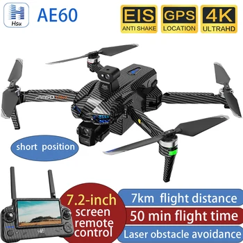 Drone 4K AE60 Ultra con giunto cardanico a 3 assi Telecamere Dual HD Laser Evitamento ostacoli GPS Intelligente Segui lungo tempo di volo Regalo per adulti