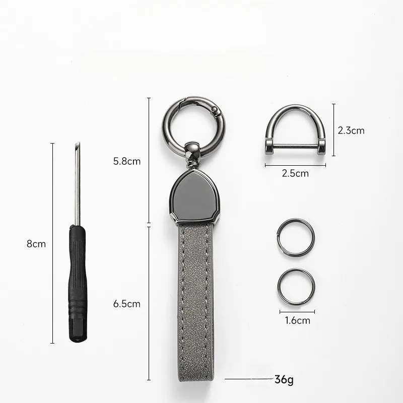 개인 맞춤 이름 키체인, 맞춤형 로고 키홀더, 가죽 분실 방지 펜던트, 레이저 각인 자동차 키링 (남성용)