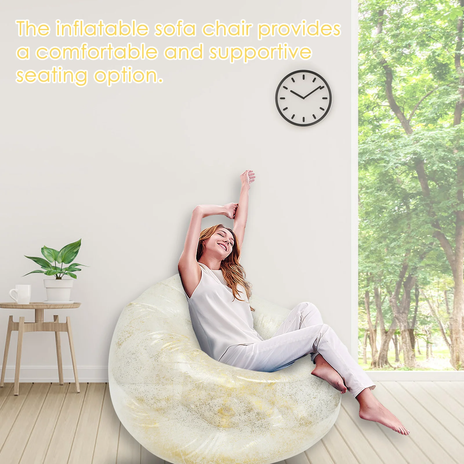 Transparently Inflatable Lazy BeanBag Sofa Waterproofing PVC - Main Image