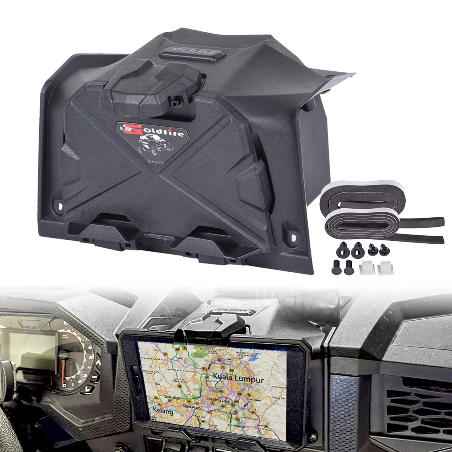 

Electronic Device Tablet Phone Holder with Storage Box Organizer for Polaris RZR XP 1000 XP4 Turbo 2019-2022 Accessories