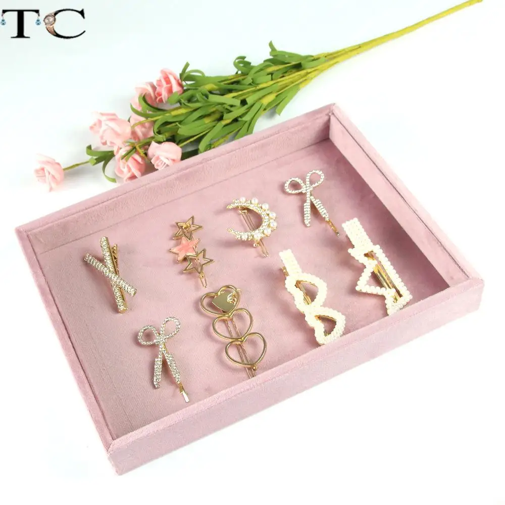 Velvet-Lined Metal Necklace Display Stand - Foldable Pendant Holder For Jewelry Organization & Shows (Pink)