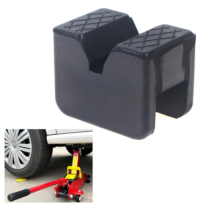 

1PC Black Universal Car Slotted Frame Rubber Slotted Rail Floor Jack Pad Frame Rail Guard Adapter Pad Jack Pads car repair tools