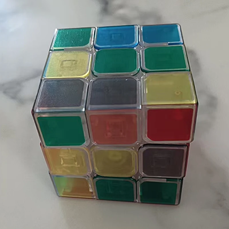 Crystal Clear 3x3x3 Speed Cube Puzzle Toy