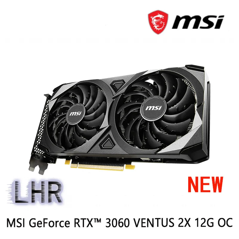 gpu computer MSI GeForce RTX 3060 VENTUS 2X 12G OC 192-bit GDDR6 15Gbps  Video Cards GPU Graphic Card  RTX3060 12GB LHR NEW graphics card for desktop