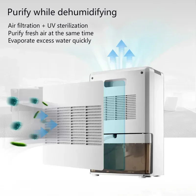 2.2L Smart Dehumidifier Moisture Absorber Silent Clothes Dryer Basement Dehumidifier Air Purifier Dehumidifiers