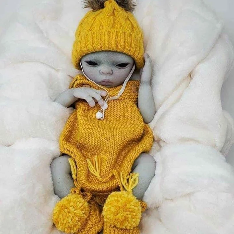 

15inch Reborn Doll Kits Imani Alien Baby Premie Size Soft Touch Diy Unfinished Doll Parts Reborn Doll Kit Drop Shipping