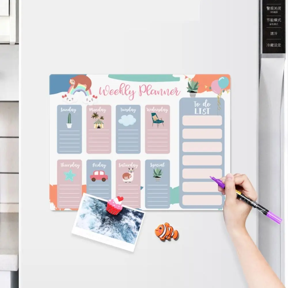 

Plan Notepad Magnetic Planner Sticker Kawaii TO DO LIST Week Daily Planner Magnetic Fridge Sticker Work Plan Whiteboard Menu