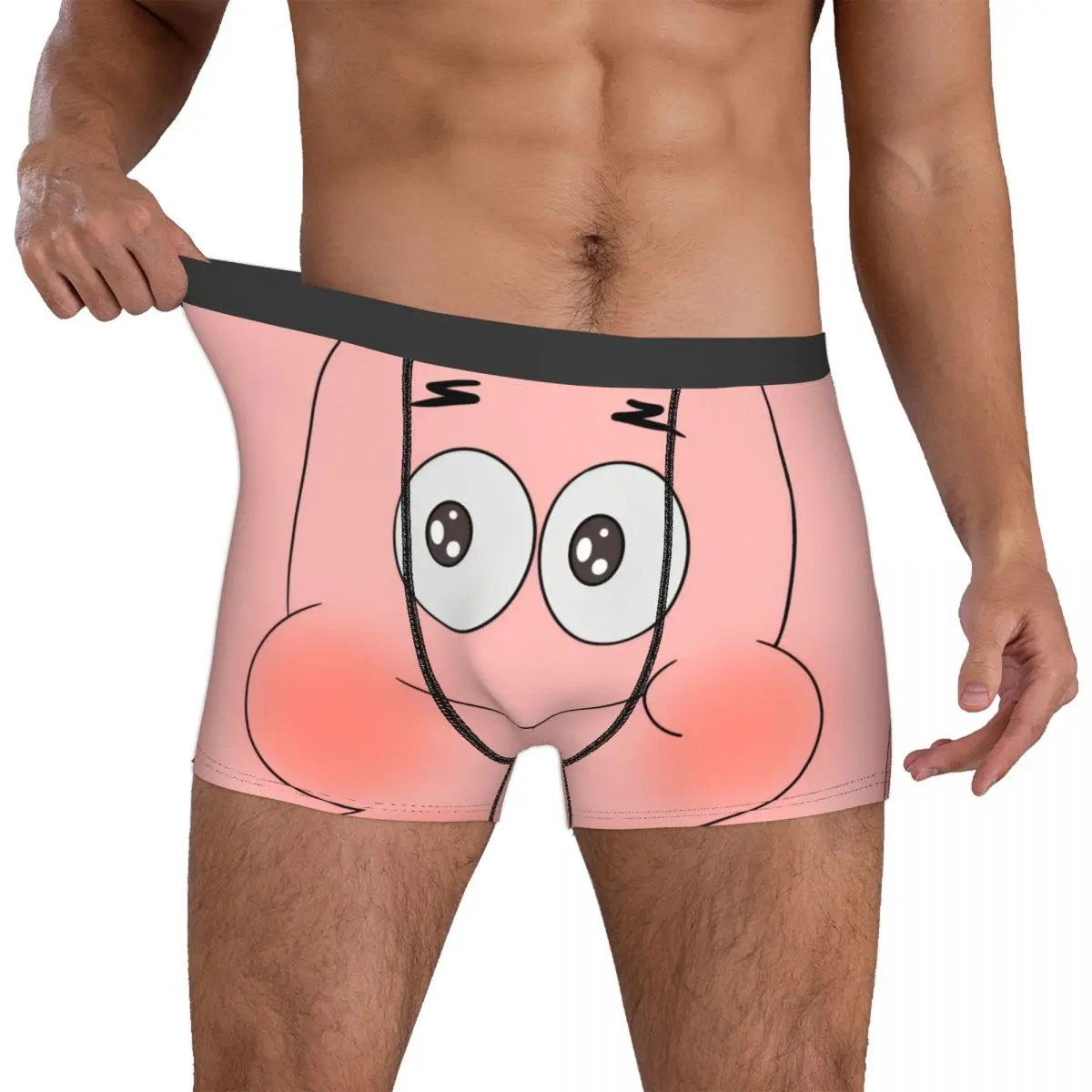 SpongeBobed  Pie Big Star Boxers Fun Underwear Boxer Underpants Gag Gift For Men 2