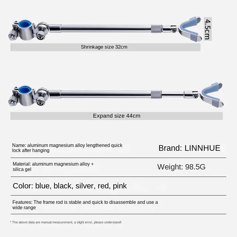 Support de canne à pêche arrière en alliage aluminium-magnésium - Bracket multifonction pour batterie