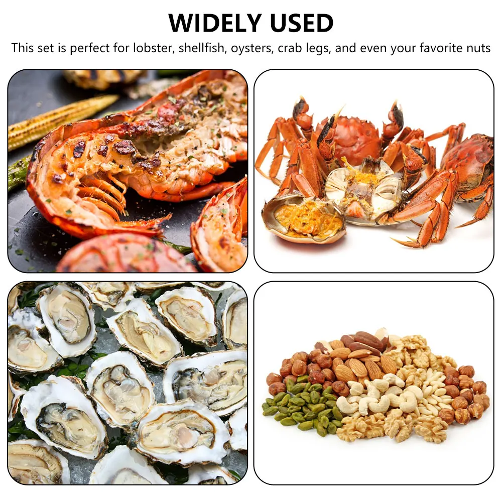 Seafood Tools Set 9/12/16PCS Lobster Cracker Forks Nut Cracker Shell Claw Lobster Shellers Crab Leg Kitchen Tools