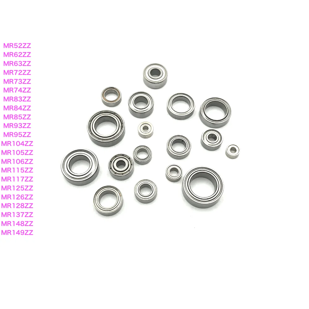 50pcs/Lot MR85ZZ MR93ZZ MR95ZZ MR104ZZ MR105ZZ MR106ZZ MR115ZZ Thin Wall Deep Groove Ball Miniature Bearing ball bearings metal shielded ball bearings