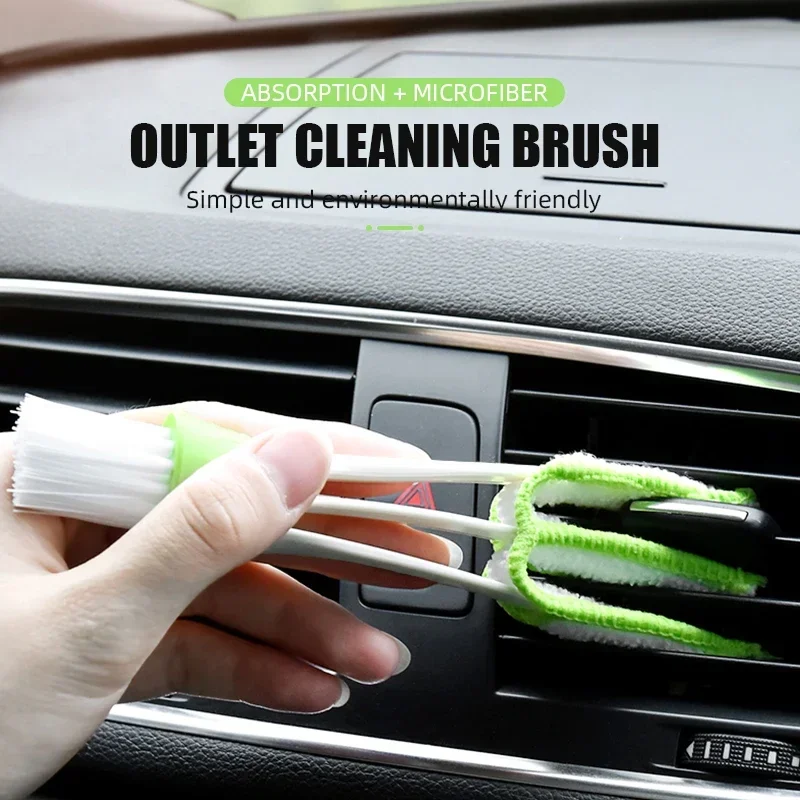 Universal Car Air Vent Cleaning Brush Interior Car Leather Detail Cleaning Brush Dust Waste Disposal Cleaning Maintenance Tool 3