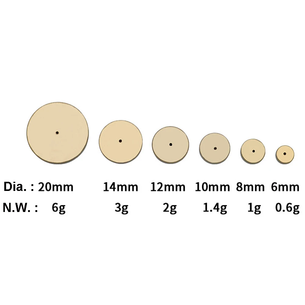 Leather Craft Tools 6 Pieces Diameter 6mm-20mm Leather Brass Space Set DIY Round Line Marking Hand Craft Tools leather craft tools
