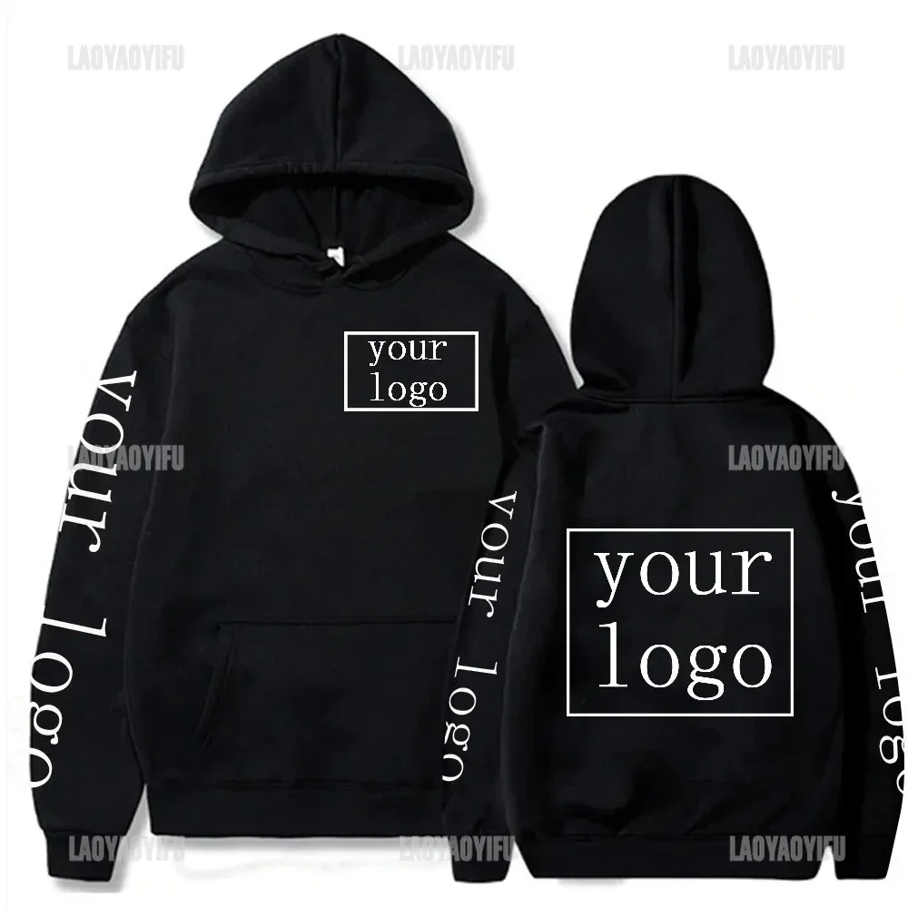 thumbnail image 1 of 2024 Estudiante Casual Texto impreso personalizado Sudadera con capucha DIY Logotipo personalizado Sudadera con capucha personalizada Sudadera con logotipo de texto, 1 of 5