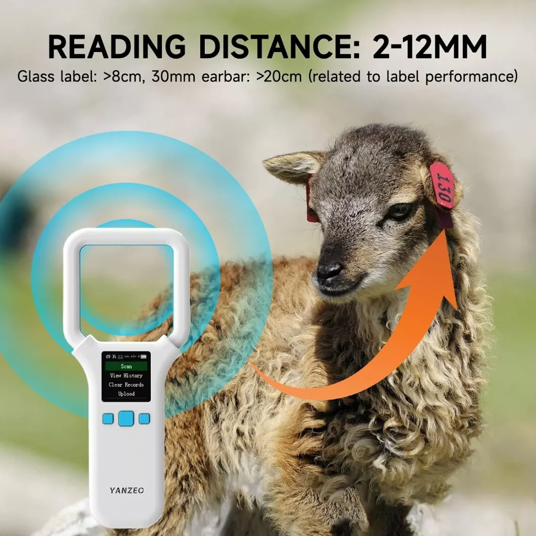 Upgraded Pet Microchip Reader Scanner, 500 Data Storage, Wireless BT