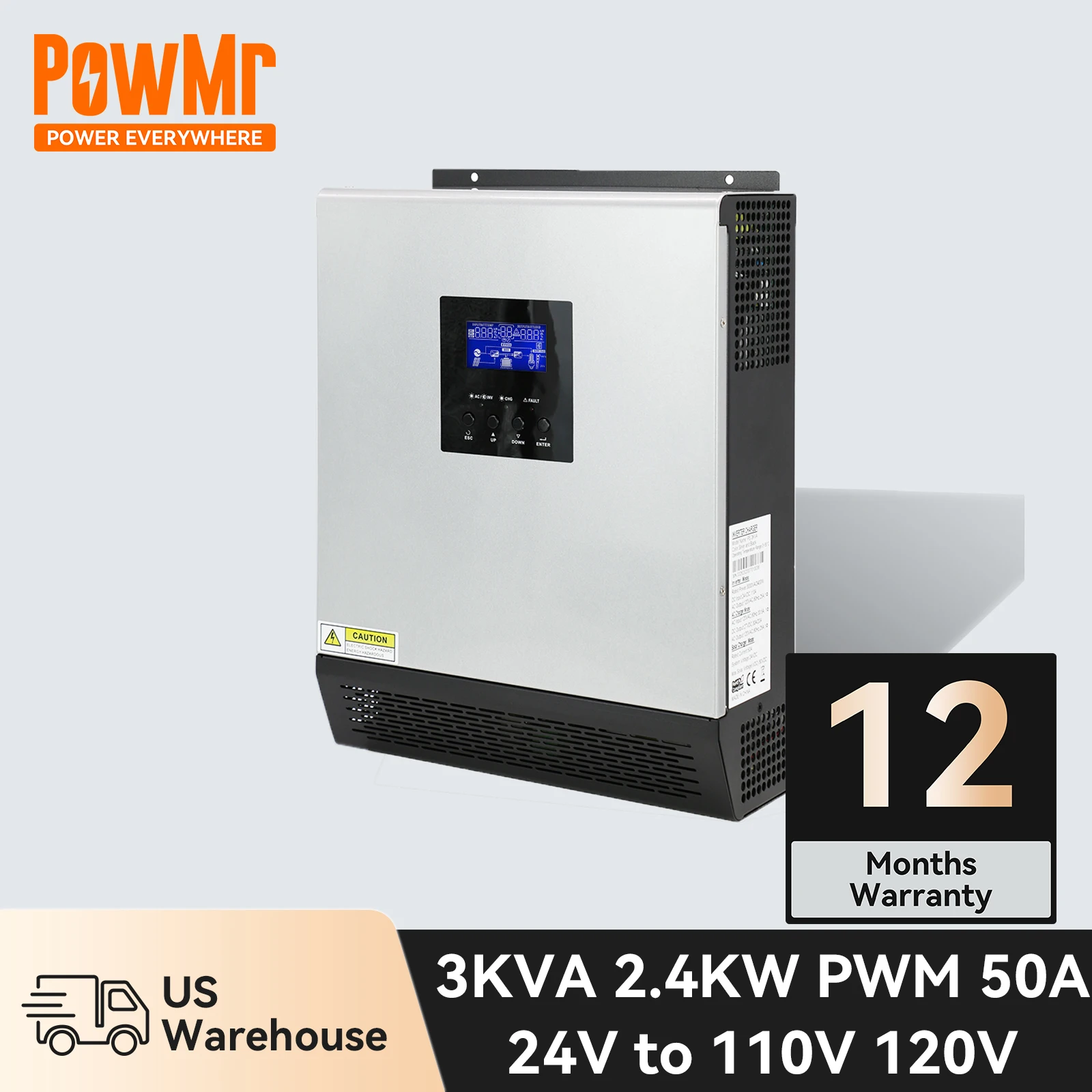 Powmr-ハイブリッドソーラーインバーター、純粋な正弦波インバーター 