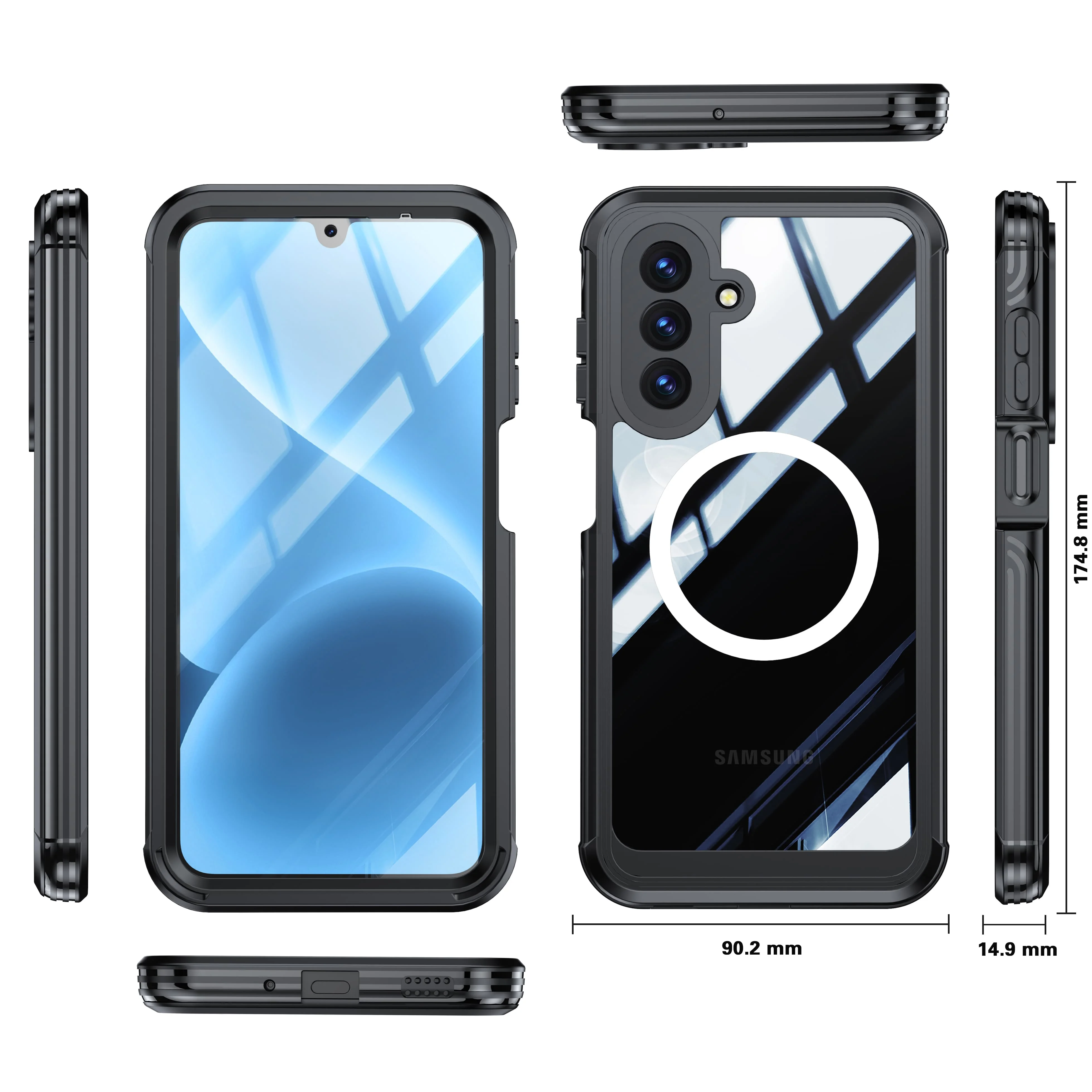 Premium Transparent 360° All-Inclusive Phone Case with Tempered Glass Front