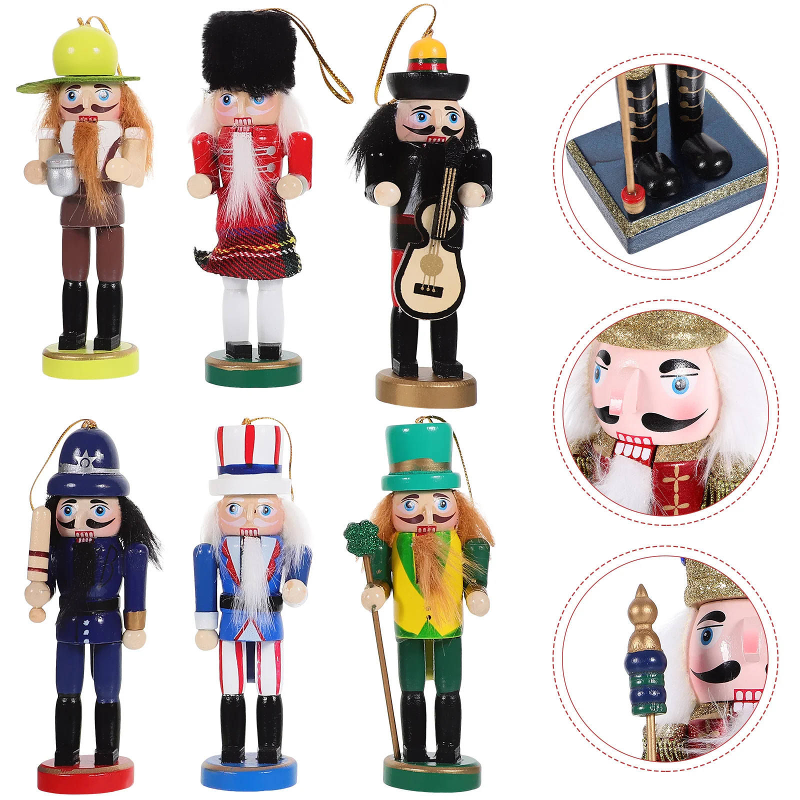 

Nutcracker Desktop Decoration Xmas Nutcracker Pendant Nutcracker Wood Craft
