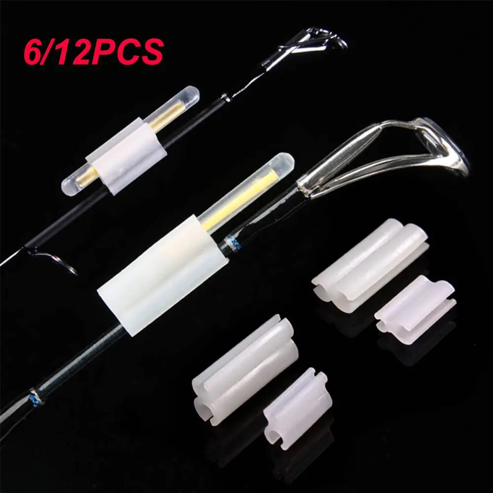 6pcs Fishing Glow Stick Clip Used On Fishing Rod Feeder Clip On The Rod Tip Fluorescent Light Sticks Light Night Float Clip Hold