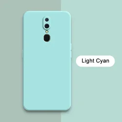 Sleek Liquid Silicone Shockproof Phone Case with Camera Protection - Fashionable & Durable for OPPO A11x (Light Cyan)