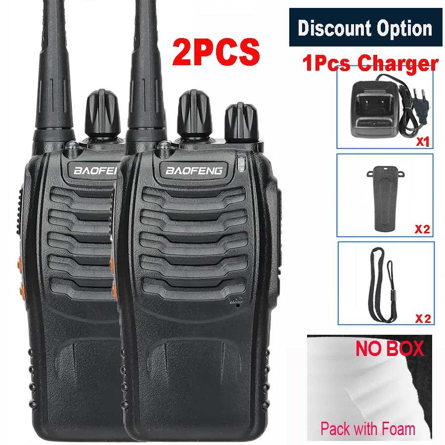 Walkie Talkie Baofeng BF-888S Pro UHF Two-Way 400-470MHz 16CH Ham Portable Radio BF 888S Transceiver BF888S For Hunting Hotel