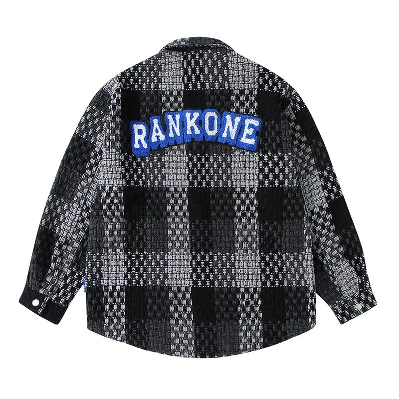 Autumn and Winter New Plaid Jacket Men Loose Loose Korean Style Large Size Leisure Fashion Personality Street Coat Men Clothing