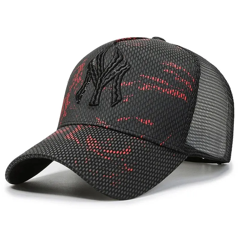 Summer Men's Embroidered Sunshade Cap - Versatile Sports & Travel Hat