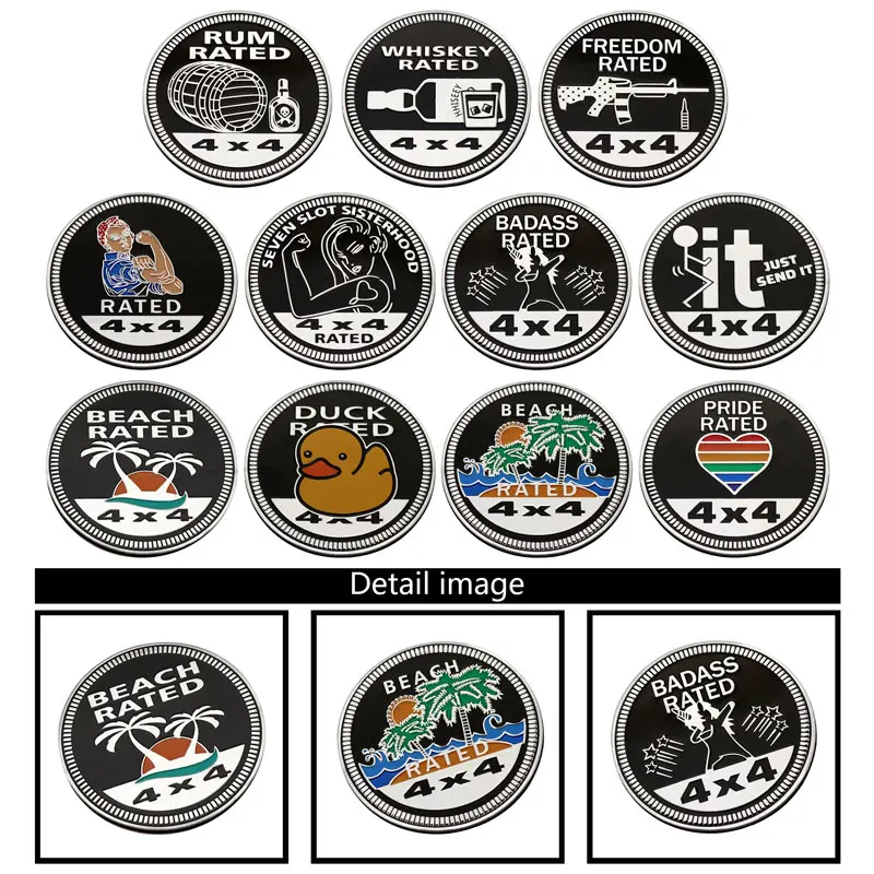 4x4 Off-Road Vehicle Creative Car Sticker Body Badge For JEEP Wrangler Subaru Dodge Toyota 4Runner Tocoma Fortuner |