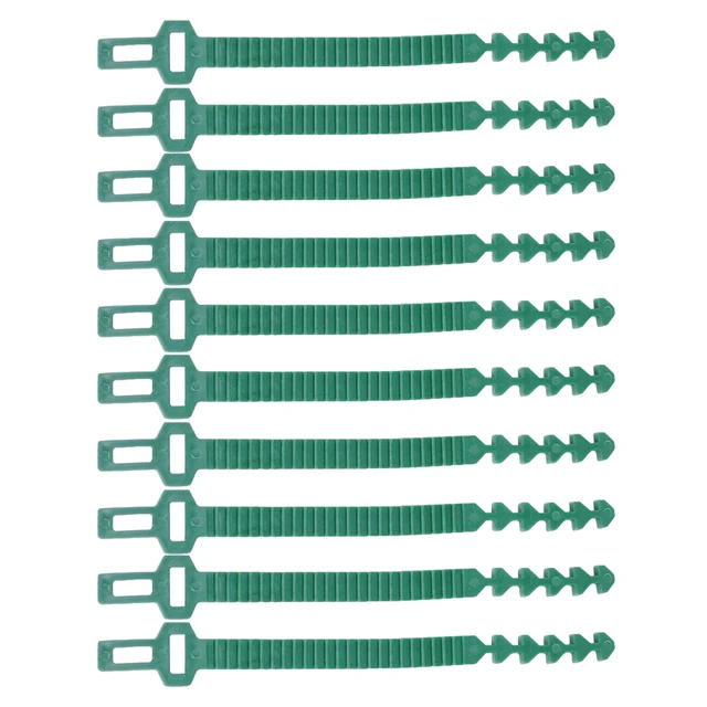 10 db Növénykötegek Fa Tét Tartó Sávok Állítható Cserjék Hevederek Reteszelő Nyakkendők Növényi Szőlő Paradicsom Klip - Image 6