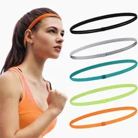 4 Pieces Solid Thicken Non-Slip Elastic Sports Outdoor Headbands Hair Headbands for Men Exercise Hair Bands Sweatbands for Women - Image 4