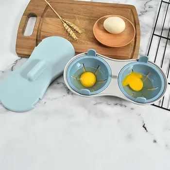 뚜껑이 달린 전자 레인지 계란 밀렵기 메이커, 분리형 BPA 프리 계란 찜기, 내열성 PP 데친 계란 쿠커, 가정용 찜기, 1 PC