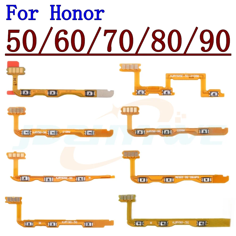 

Power ON OFF Mute Switch Control Key Volume Button Flex Cable For Honor 80 70 60 50 Pro SE Lite 90 Pro Replacement Parts