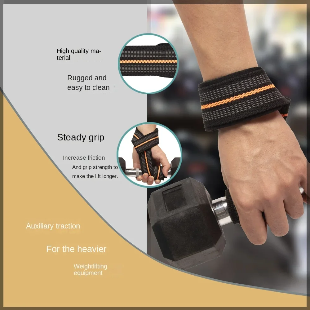 1Pairs Fitness Lifting Wrist Strap Brace for Weightlifting Crossfit Bodybuilding Support Dumbbell Weights Strength Workout 5