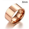 Bague lisse personnalisée en acier inoxydable, couleur argent, 6/8mm, pour femmes et hommes, gravure personnalisée du nom, Logo, amoureux, Couple, bijoux de charme, cadeau