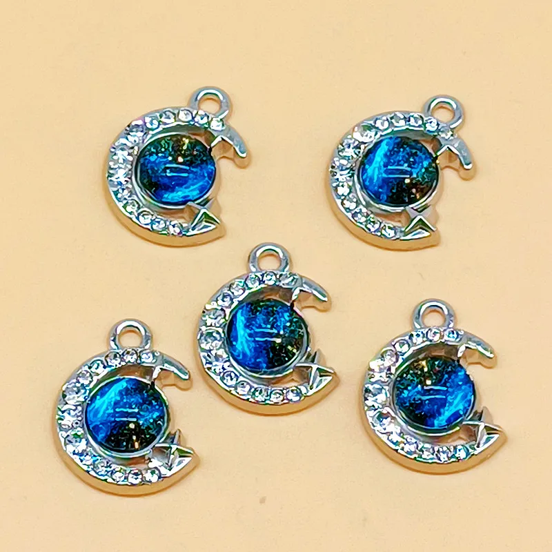 Crystal Pendant Star Charms Jewelry Charms 10pcs Crystal Planet Star Charms Pendants For Necklaces Bracelets Earrings Handmade DIY Craft Jewelry Making Findings