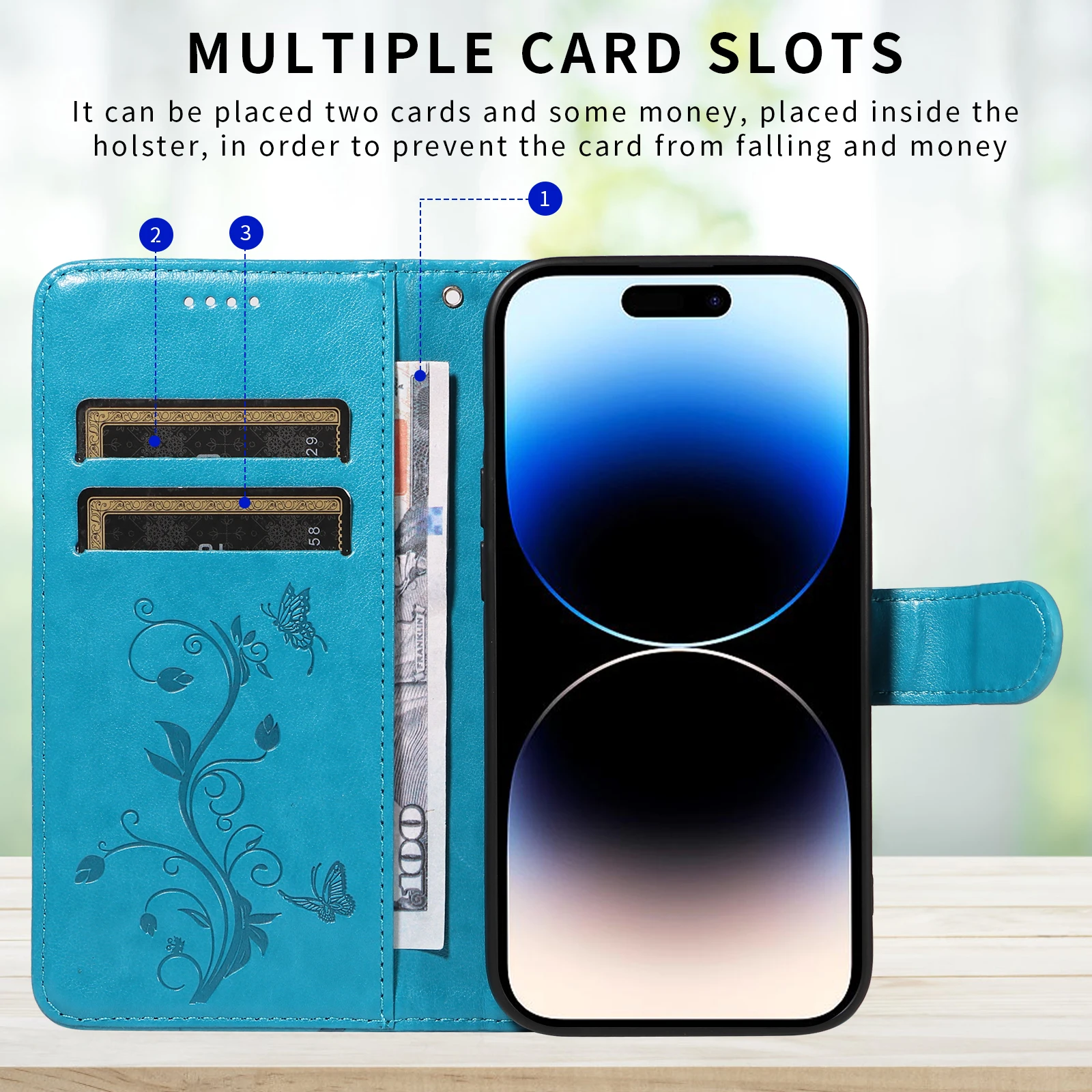 Luxurious Leather Wallet Phone Case